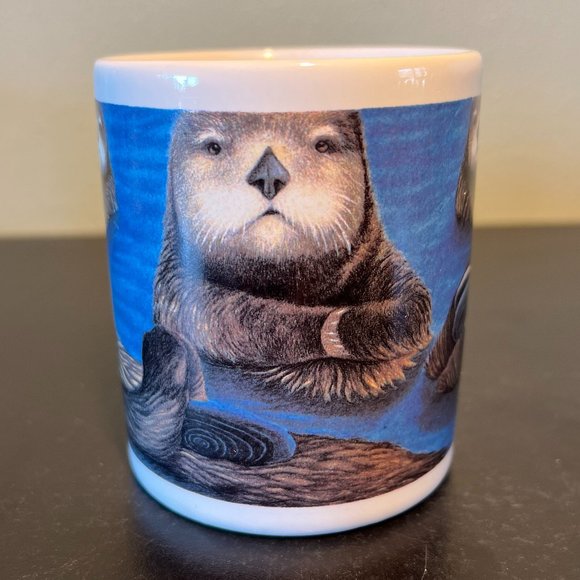 VINTAGE Otter Mug w/ Artwork by James Harter ~ Banana Appeal 1989 ~ Key Largo - Picture 2 of 9